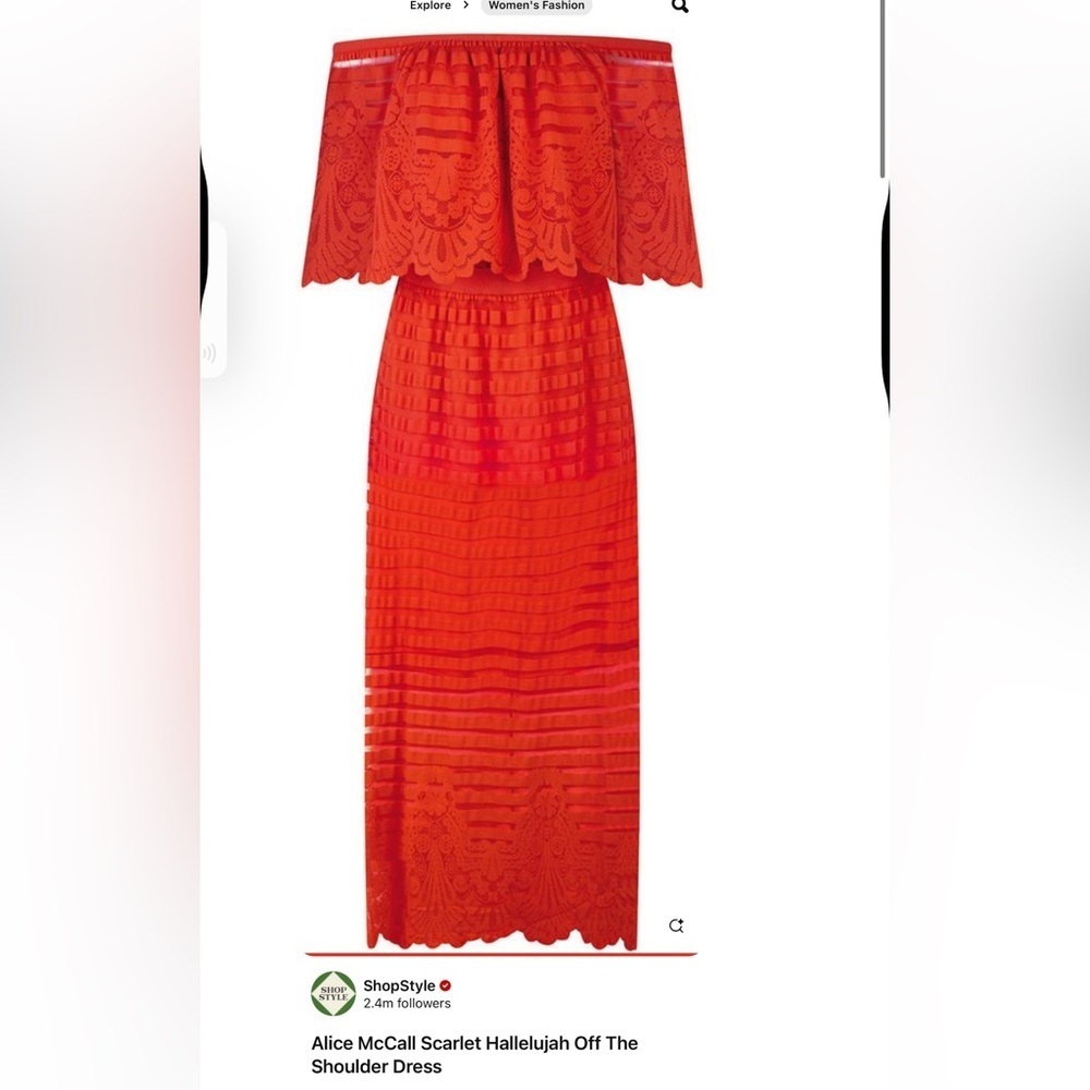 Alice McCall Elegant Red Lace Dress size XS - Picture 4 of 5
